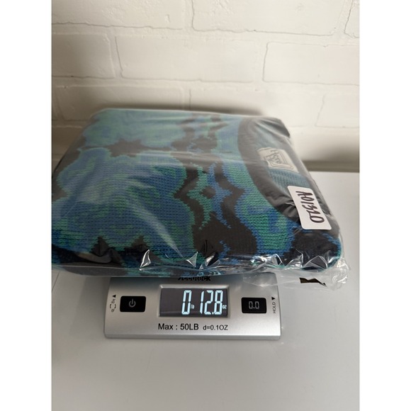 Vintage Herald House Sweater Mens Large Blue Green Black Acrylic Knit USA 80s - Picture 14 of 14